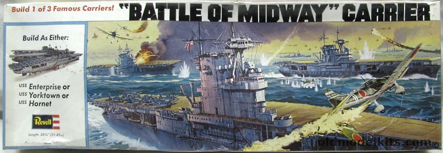 Revell 1/490 Battle of Midway Aircraft Carrier CV-6 USS Enterprise / CV5 USS Yorktown / CV8 USS Hornet, H501 plastic model kit